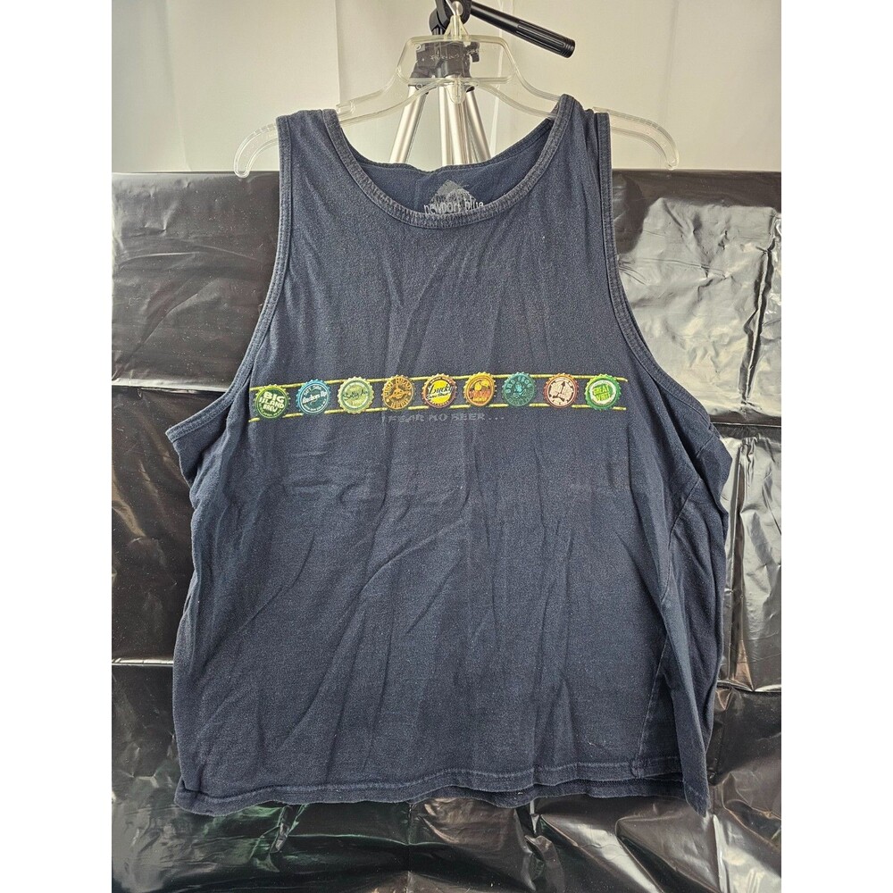 Newport Blue Summer Tank Men's Size XLarge Black "I fear no